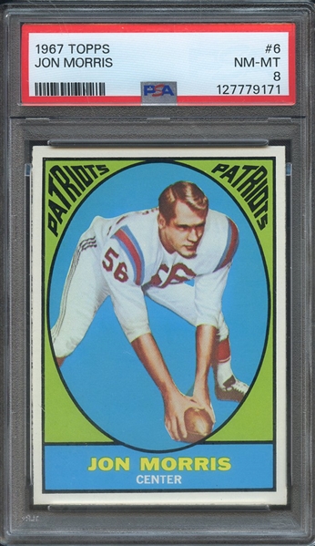 1967 TOPPS 6 JON MORRIS  PSA NM-MT 8