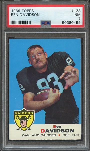 1969 TOPPS 128 BEN DAVIDSON  PSA NM 7