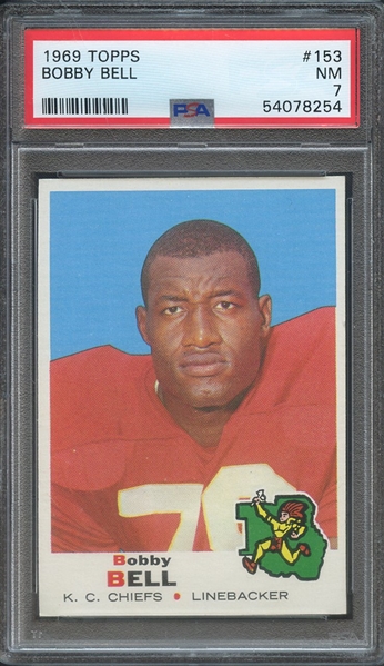 1969 TOPPS 153 BOBBY BELL  PSA NM 7