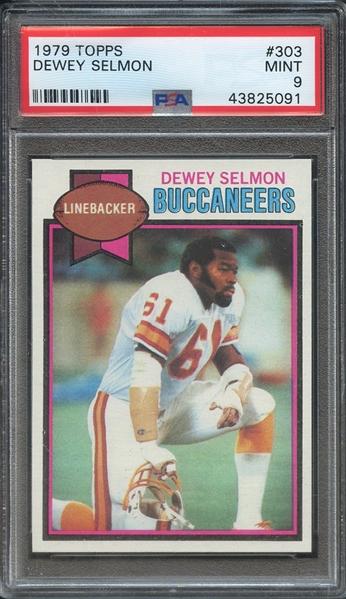 1979 TOPPS 303 DEWEY SELMON  PSA MINT 9