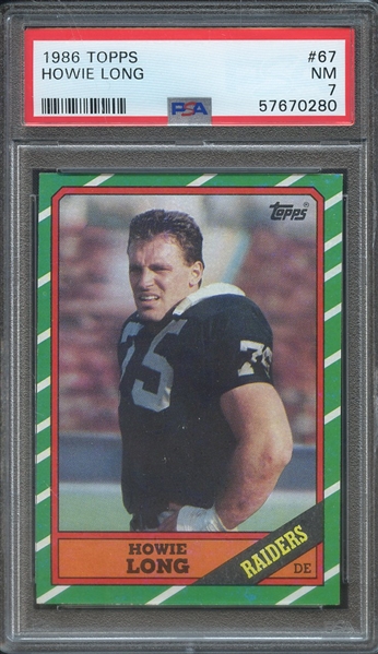 1986 TOPPS 67 HOWIE LONG  PSA NM 7