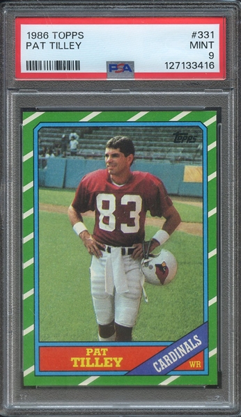 1986 TOPPS 331 PAT TILLEY  PSA MINT 9