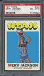 1971 TOPPS 154 MERV JACKSON  PSA NM-MT 8