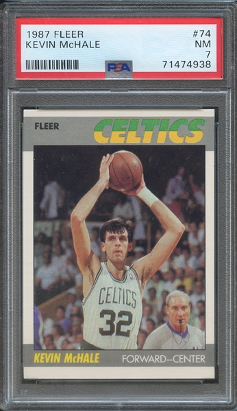 1987 FLEER 74 KEVIN McHALE  PSA NM 7