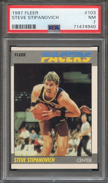 1987 FLEER 103 STEVE STIPANOVICH  PSA NM 7