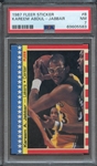 1987 FLEER STICKER 8 KAREEM ABDUL-JABBAR  PSA NM 7
