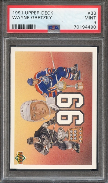 1991 UPPER DECK 38 WAYNE GRETZKY  PSA MINT 9