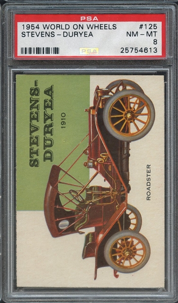 1954 WORLD ON WHEELS 125 STEVENS-DURYEA  PSA NM-MT 8