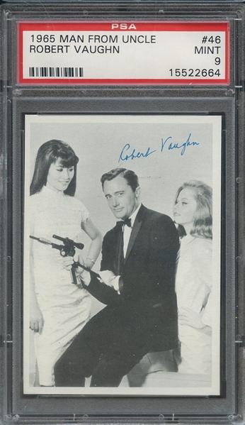 1965 MAN FROM UNCLE 46 ROBERT VAUGHN  PSA MINT 9