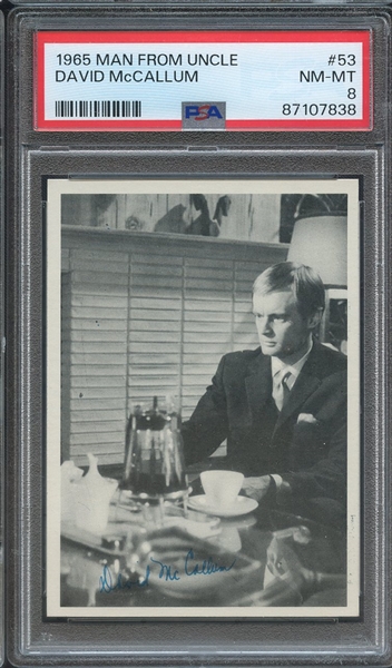 1965 MAN FROM UNCLE 53 DAVID McCALLUM  PSA NM-MT 8