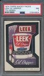 1974 TOPPS WACKY PACKS 7TH SERIES  LEEK OIL DRIPPER 7TH SERIES PSA NM 7