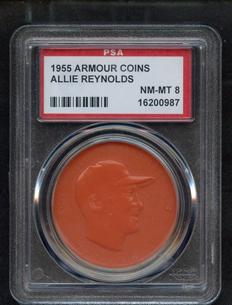 1955 ARMOUR COINS  ALLIE REYNOLDS  PSA NM-MT 8