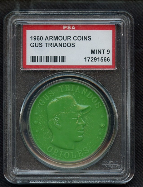 1960 ARMOUR COINS  GUS TRIANDOS  PSA MINT 9