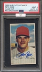 1969 MLB PHOTOSTAMS SIGNED PETE ROSE PSA GEM MT 10 PSA/DNA AUTO 10 MBA SILVER
