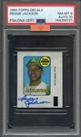 1969 TOPPS DECALS SIGNED REGGIE JACKSON PSA NM-MT 8 PSA/DNA AUTO 10 MBA BRONZE