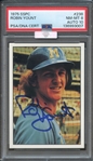 1975 SSPC 238 SIGNED ROBIN YOUNT PSA NM-MT 8 PSA/DNA AUTO 10 MBA SILVER
