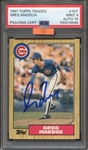 1987 TOPPS TRADED 70T SIGNED GREG MADDUX PSA MINT 9 PSA/DNA AUTO 10 MBA BRONZE
