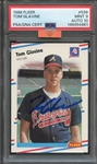 1988 FLEER 539 SIGNED TOM GLAVINE PSA MINT 9 PSA/DNA AUTO 10 MBA BRONZE