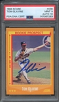 1988 SCORE 638 SIGNED TOM GLAVINE PSA MINT 9 PSA/DNA AUTO 10