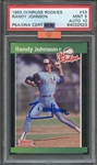 1989 DONRUSS ROOKIES 43 SIGNED RANDY JOHNSON PSA MINT 9 PSA/DNA AUTO 10 MBA BRONZE