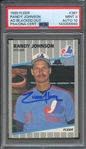 1989 FLEER 381 SIGNED RANDY JOHNSON PSA MINT 9 PSA/DNA AUTO 10