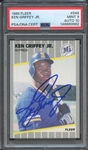 1989 FLEER 548 SIGNED KEN GRIFFEY JR PSA MINT 9 PSA/DNA AUTO 10
