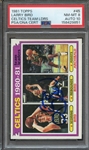 1981 TOPPS 45 SIGNED LARRY BIRD CELTICS LEADERS PSA NM-MT 8 PSA/DNA AUTO 10