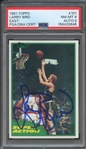 1981 TOPPS 101 101 SIGNED LARRY BIRD SUPER ACTION PSA NM-MT 8 PSA/DNA AUTO 9