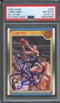 1988 FLEER 124 SIGNED LARRY BIRD ALL STAR PSA NM-MT 8 PSA/DNA AUTO 10