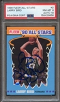 1990 FLEER ALL STARS 2 SIGNED LARRY BIRD PSA NM-MT 8 PSA/DNA AUTO 10