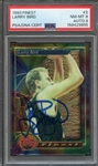 1993 FINEST 2 SIGNED LARRY BIRD PSA NM-MT 8 PSA/DNA AUTO 9