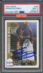 1992 HOOPS 442 SIGNED SHAQUILLE ONEAL PSA MINT 9 PSA/DNA AUTO 10 MBA BRONZE