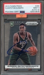 2013 PANINI PRIZM 290 SIGNED GIANNIS ANTETOKOUNMPO PSA MINT 9 PSA/DNA AUTO 10 MBA BRONZE