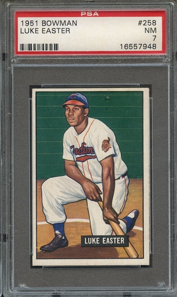 1951 BOWMAN 258 LUKE EASTER PSA NM 7