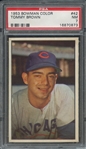 1953 BOWMAN COLOR 42 TOMMY BROWN PSA NM 7