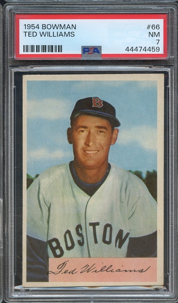1954 BOWMAN 66 TED WILLIAMS PSA NM 7