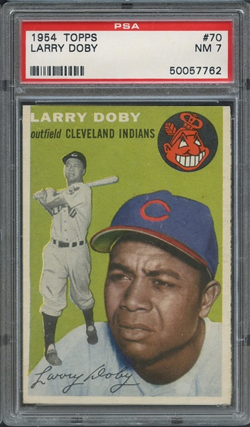 1954 TOPPS 70 LARRY DOBY PSA NM 7