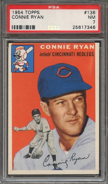 1954 TOPPS 136 CONNIE RYAN PSA NM 7