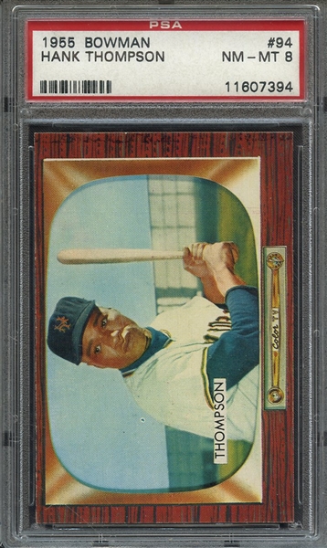 1955 BOWMAN 94 HANK THOMPSON PSA NM-MT 8