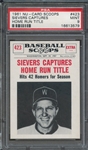 1961 NU-CARD SCOOPS 423 SIEVERS CAPTURES HOME RUN TITLE PSA MINT 9