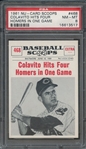 1961 NU-CARD SCOOPS 468 COLAVITO HITS FOUR HOMERS IN ONE GAME PSA NM-MT 8
