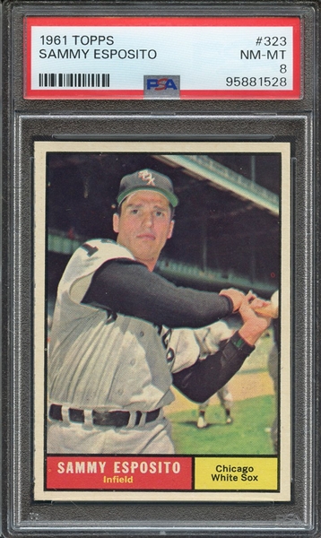 1961 TOPPS 323 SAMMY ESPOSITO PSA NM-MT 8
