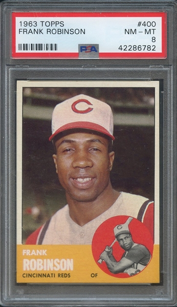 1963 TOPPS 400 FRANK ROBINSON PSA NM-MT 8