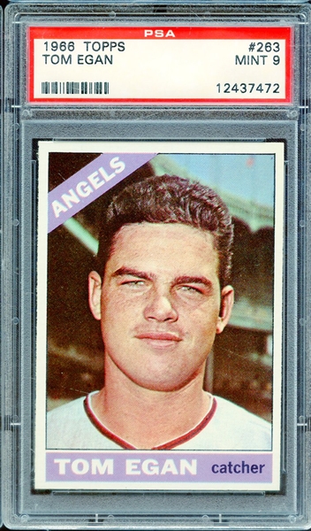 1966 TOPPS 263 TOM EGAN PSA MINT 9