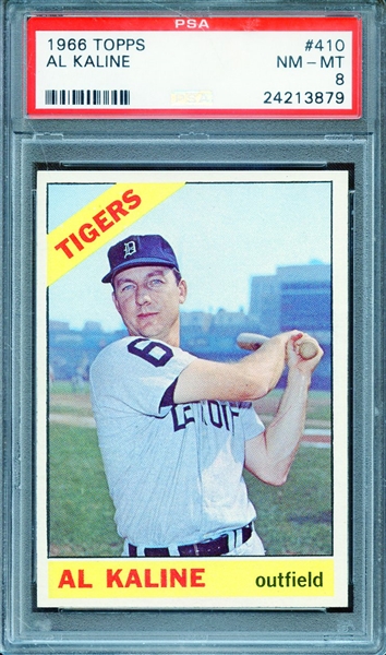 1966 TOPPS 410 AL KALINE PSA NM-MT 8