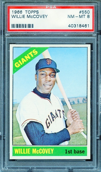 1966 TOPPS 550 WILLIE McCOVEY PSA NM-MT 8