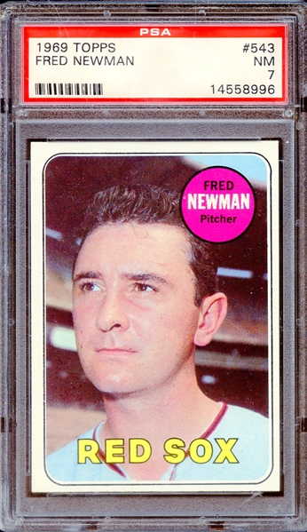 1969 TOPPS 543 FRED NEWMAN PSA NM 7