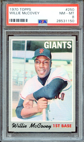 1970 TOPPS 250 WILLIE McCOVEY PSA NM-MT 8