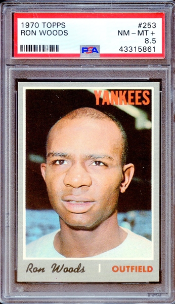 1970 TOPPS 253 RON WOODS PSA NM-MT+ 8.5