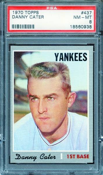1970 TOPPS 437 DANNY CATER PSA NM-MT 8